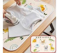 OPOLDBDMAC Tapis De Repassage sur Table 120x60cm Nappe De Repassage Pliante Tapis De Repassage Antidérapant Portable À Dessin Animé, pour Repassage Vapeur sur Table(Pattern 2,60x120cm/23.6x47.2in)
