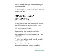 Opositar para Educación: Sobre resistir cuando nada te sale como esperabas