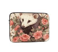 Opossum and Roses - Housse pour ordinateur portable pour homme et femme - Sac imperméable léger pour ordinateur portable de 15 pouces
