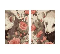 Opossum And Roses Porte-passeport de voyage avec emplacements pour cartes de crédit et carte d'embarquement Porte-passeport pour passeport, cartes de crédit, cartes d'embarquement