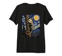 Opossum Arbre d'escalade Van Gogh Nuit étoilée Soirée Magique T-Shirt Haut de Gamme