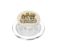 Opossum Grenouille et Souris drôle Thrifting Buddies PopSockets PopGrip pour MagSafe