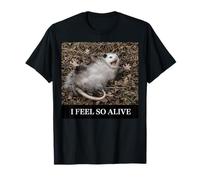 Opossum I Feel So Alive Playing Dead Sarcastic Ironic Humour T-Shirt