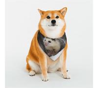 Opossum in Snow Bandana pour chien Taille M Réglable Triangle Bavoirs Double Écharpe réversible Lavable Mouchoir quotidien pour chien de moyenne et grande taille Cadeau