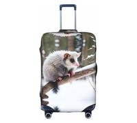 Opossum in Snow Housse de protection élégante pour valise de voyage avec impression double face Design élastique pour un maintien sûr et une protection contre les rayures, blanc, XL
