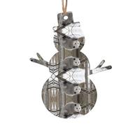 Opossum In Snow Lot de 6 décorations de Noël en bois à motifs pour fêtes de fin d'année ou souvenirs.