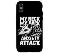 Opossum Mon Cou Mon Dos Ma Crise d'anxiété Animal Opossum Coque pour iPhone X/XS