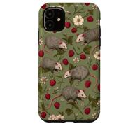 Opossum, Motif Floral Animalier, Amoureux de la Nature, Art botanique Coque pour iPhone 11