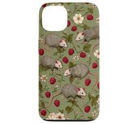 Opossum, Motif Floral Animalier, Amoureux de la Nature, Art botanique Coque pour iPhone 13