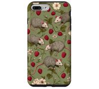 Opossum, Motif Floral Animalier, Amoureux de la Nature, Art botanique Coque pour iPhone 7 Plus/8 Plus