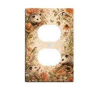 Opossum Plaque murale duplex en plastique de taille standard pour prises électriques pour maison, salon, nouvel appartement
