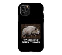 Opossum, réveille-Moi Quand C'est Fini. Sarcastic Bored Slacker Coque pour iPhone 11 Pro