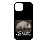 Opossum, réveille-Moi Quand C'est Fini. Sarcastic Bored Slacker Coque pour iPhone 15 Plus