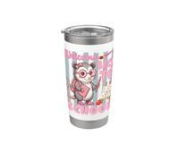 Opossum rose « Welcome Back To School Day » Gobelet isotherme en acier inoxydable double paroi