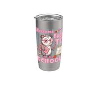 Opossum rose « Welcome Back To School Day » Gobelet isotherme en acier inoxydable double paroi