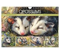 Opossums. Faszinierende Beutelratten in Öloptik (Wandkalender 2026 DIN A4 quer), CALVENDO Monatskalender: Die wilde Schönheit der Opossums im Rhythmus der Natur