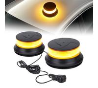 OPP ULITE Ambre lumière stroboscopique sur le toit 2 en 1,16 Mode clignotant, 45pcs Led, 15W DC 12-24V balise de danger Flash feux d’avertissement de sécurité pour les véhicules camions chasse-neige c