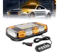 OPP ULITE Beacon stroboscope Light blanc ambre interrupteur, Mode 20-clignotant, 48pcs Led, toit Top Hazard Flash feux d’avertissement d’urgence pour véhicules camions chasse-neige