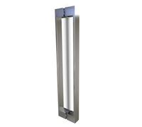 oppali Brushed Stainless steel Rectangle Entrance door Pull handle Art.590 | Rectangle T-Bar | 50cm Longueur Totale