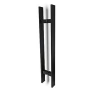 oppali Noir Acier Inoxydable Matériau de haute qualité Carré Rectangle Poignée de porte d'entrée Art.540 | Rectangle T-Bar | 80cm Longueur Totale