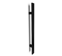 oppali Noir Acier Inoxydable Matériau de haute qualité Carré Rectangle Poignée de porte d'entrée Art.540 | Rectangle T-Bar | 80cm Longueur Totale