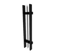 oppali Noir Acier Inoxydable Matériau de haute qualité Carré Rectangle Poignée de porte d'entrée Art.580 | Rectangle T-Bar | 60cm Longueur Totale