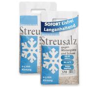 OPPENHÄUSER 10kg Sel de déneigement Premium: Sel de dégivrage de qualité supérieure pour une élimination fiable de la glace et de la neige granulation 0-5mm 2 x 5kg