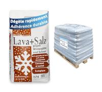OPPENHÄUSER Mélange lave + sel 1080kg, concassé et tamisé : 80% granulats | de lave, 20% sel de déneigement (DIN EN 16811-1), action rapide et durable, pour trottoirs et routes, premium, une palette