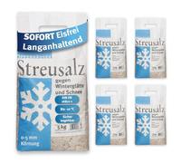 OPPENHÄUSER 25kg Sel de déneigement Premium: Sel de dégivrage de qualité supérieure pour une élimination fiable de la glace et de la neige sac de 5 x 5kg granulation 0-5mm