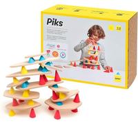 OPPI - Piks Big Kit - Jeu Éducatif en Bois et Silicone - Avec Livret d'Instructions - 64 Pièces, Divers, 25.5 cm x 1 cm x 8.5 cm
