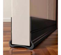 Oppingster 93cm Noir Calfeutrer Bas de Porte, Joint de Porte, Isolation Phonique Porte, pour Portes de 3,5 à 5,5 cm d'épaisseur et Espace Inférieur de 0,3 à 2,6 cm