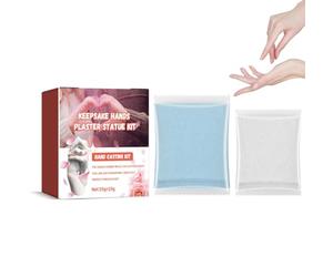 Oppingster Kit 100 g pour empreintes de mains en couple, kit de moulage en plâtre 3D, cadeaux pour les mains en couple, cadeaux personnalisés pour hommes et femmes cream