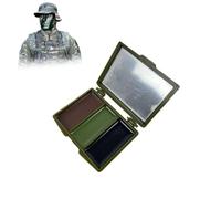Oppingster Maquillage de camouflage 3 couleurs, crème de camouflage 3 couleurs, crème de maquillage de camouflage, peinture militaire CS pour le visage, camouflage Woodland cream