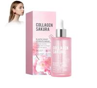 Oppingster Sérum au collagène Sakura 100 ml, soin visage nourrissant, essence hydratante au collagène, sérum au collagène pour le visage face cream