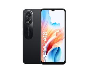 OPPO A18 (4G) 128 Go, Noir, Débloqué