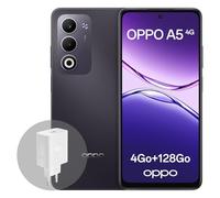 OPPO A5 4G 4Go RAM + 128Go ROM, Smartphone débloqué avec IA, écran 6,67 Pouces 90 Hz, Appareil Photo 50 Mpx AF, Batterie 6000 mAh, IP65, Midnight Purple (Chargeur SUPERVOOC 45 W Inclus)