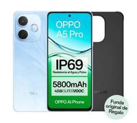 OPPO A5 Pro 4G Smartphone con IA 6.67" 90Hz 8GB/256GB 50MP IP69 5800mAh 45W Funda Incluida Azul