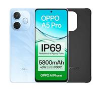 OPPO A5 Pro 4G Smartphone débloqué avec IA, 8 Go RAM + 256 Go, écran 6,67" 90 Hz, appareil photo 50 MP, batterie 5800, charge rapide 45 W, version espagnole, étui inclus - Bleu