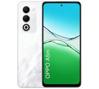 OPPO A5m 4G Smartphone, Grande Batterie De 6000mAh, Rapide SUPERVOOC 45W, Appareil Photo 50 Mpx avec IA, 8Go + 256Go, IP65, Écran LCD 6,67" Pouces 90Hz, Snapdragon 6S 4G Gen 1, NFC, Dual SIM, Blanc