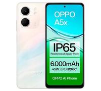 OPPO Smartphone A5x 4G, 4 Go RAM, 128 Go, écran 6,67" Blanc