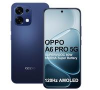 OPPO A6 Pro 5G 8+256Go, Téléphone Portable, Batterie 6500mAh IA Smartphone Android Débloqué, SUPERVOOC 80W, Écran 120Hz 6,57" AMOLED, Dimensity 6300, Caméra AI 50MP, IP69, NFC, Dual SIM, Bleu
