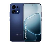 OPPO A6 Pro 5G Smartphone Débloqué, Batterie de 6500mAh, Charge Flash SUPERVOOC 80W, Écran AMOLED 6,57" 120Hz, Dimensity 6300, 8+256 Go, Supercool VC, Caméra AI 50MP + 2MP, IP69, Bleu