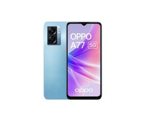 OPPO A77 - Smartphone 5G Débloqué, 4 Go de RAM + 64 Go de Stockage Extensible, Ecran AMOLED 90Hz 6,43”, Caméra 48 MP, Batterie 5000 mAh + Charge Rapide 33W, Haut-Parleurs Stéréo, Bleu [version FR]