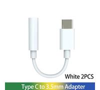 Oppo-Câble Audio Usb Type C Vers Prise 3.5mm,Adaptateur De Téléphone Pour Sauna,Pour Reno 8 Pro 6 Realme Ight2 Vivo X80 Tipo C - Type White 2pcs