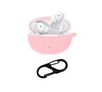 (OPPO Enco Air3 Pro,Pink)For OPPO Enco Air3 Pro Shockproof Case Silicone Anti-Lost Earphone Cover with Buckle