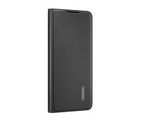 OPPO - Étui Flip Cover pour Smartphone OPPO A15, Protection Téléphone Portable, Rabat Ouverture Latérale, Porte-Carte 2 Emplacements, Prise en Main Confortable, Position de Maintien, Noir