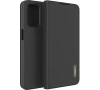 OPPO - Étui Flip Cover pour Smartphone OPPO A74 et A54, Protection Téléphone Portable, Rabat Ouverture Latérale, Porte-Carte 2 Emplacements, Prise en Main Confortable, Position de Maintien, Noir
