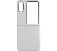 Oppo Find N2 Housse Flip Effet Carbone Design 2 pièces Blanc
