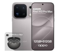 OPPO Find X10 Pro Max 5G Smartphone512GB 12GB RAM Titanium + Enco Clip2 Open Ear Headphones, Grey