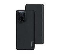 Officiel Oppo find X5 Folio Étui Portefeuille, Végétalien Cuir PU Clapet - Noir